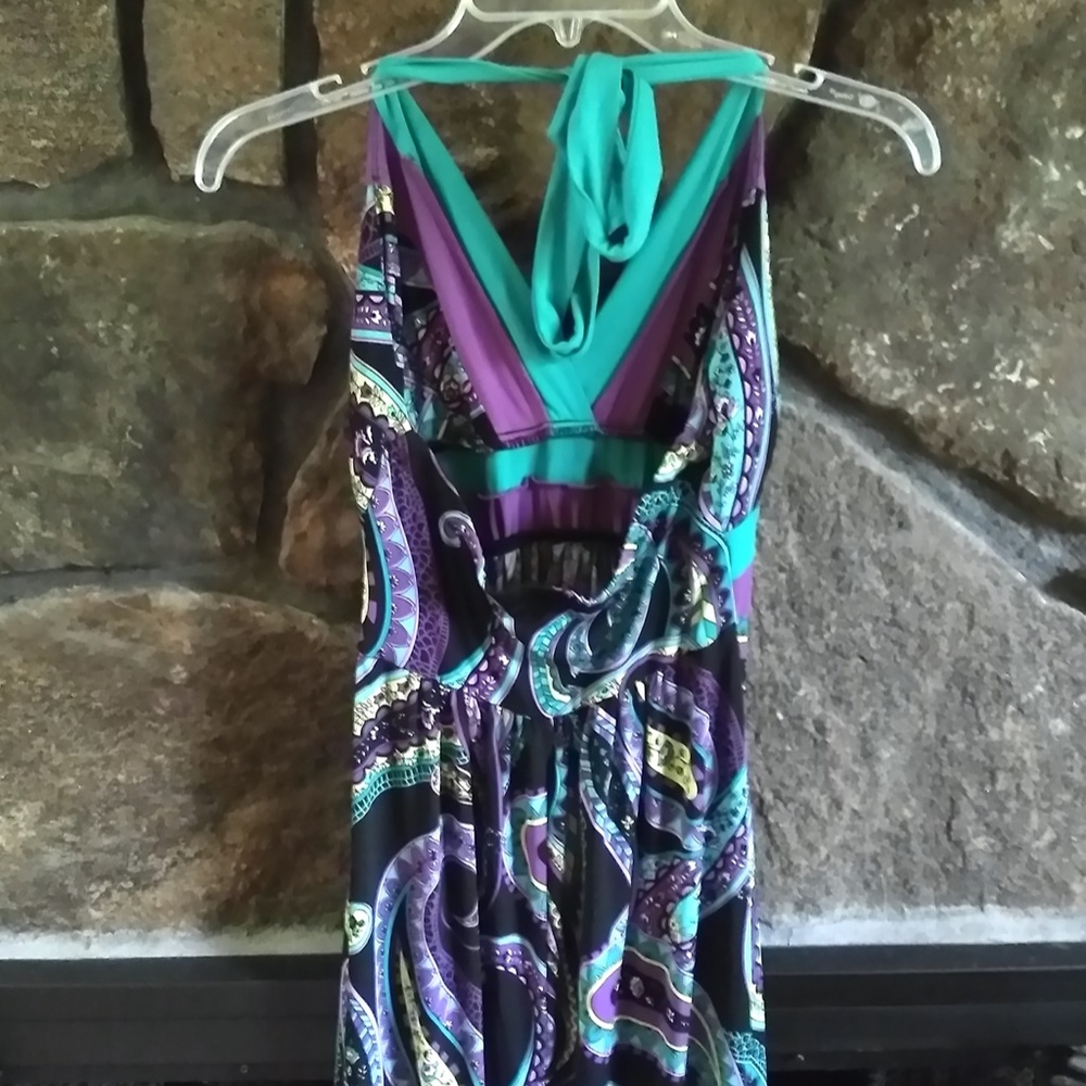 Candies paisley halter maxi dress medium - Picture 5 of 5